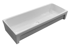 Alfi 48  White Above Mount Fireclay Bath Trough Sink - AB48TR