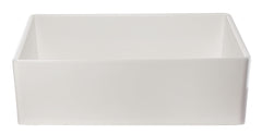 Alfi 33  White Smooth Apron Single Bowl Fireclay Farm Sink - AB533-W
