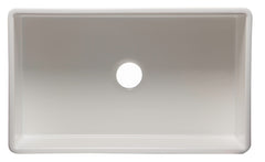 Alfi 33  White Smooth Apron Single Bowl Fireclay Farm Sink - AB533-W