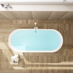 Altair Ryder 69" x 30" Solid Surface Soaking Bathtub with Integrated Overflow - 53369-BAT