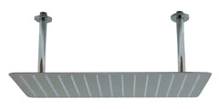 Alfi 20" Rectangular Brushed Solid Ultra Thin Rain Shower Head - Polished Stainless Steel