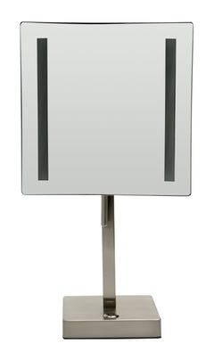 Alfi Tabletop Square 8  5x Magnifying Cosmetic Mirror with Light - ABM8FLED