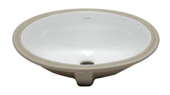 EAGO White Ceramic 18 x15  Undermount Oval Bathroom Sink - BC224