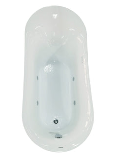 EAGO 6 Foot White Free Standing Air Bubble Bathtub - AM2140
