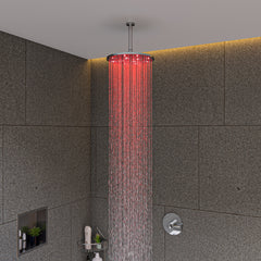 Alfi 12" Round Multi Color LED Rain Shower Head - Polished Chrome