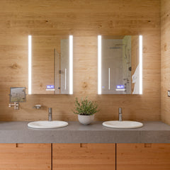 Alfi 8  Square Wall Mounted 5x Magnify Cosmetic Mirror - ABM8WS