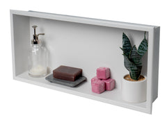 Alfi 24 x 12 Horizontal Single Shelf Bath Shower Niche - White Matte