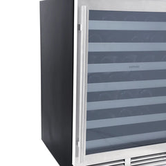 Sapphire Series 3, 24"W, Dual Zone, Indoor-Outdoor, Stainless Steel and Panel Ready, 44-Bottle Capacity, Commercial Wine Cooler - SW243DZSSPR
