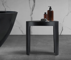 Alfi Black Matte Solid Surface Resin Bathroom / Shower Stool - ABST66BM