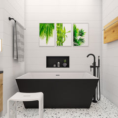 Alfi Designer White Matte Solid Surface Resin Bathroom / Shower Stool - ABST88