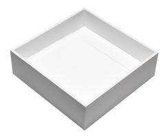 Alfi 14  Square White Matte Solid Surface Resin Sink - ABRS14S