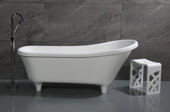 Alfi 67  White Matte Clawfoot Solid Surface Resin Bathtub - AB9960
