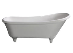 Alfi 67  White Matte Clawfoot Solid Surface Resin Bathtub - AB9960