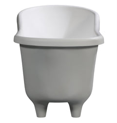 Alfi 67  White Matte Clawfoot Solid Surface Resin Bathtub - AB9960
