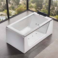 EAGO 5 ft Clear Rectangular Acrylic Whirlpool Bathtub - AM152ETL-5
