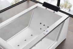 EAGO 5 ft Clear Rectangular Acrylic Whirlpool Bathtub - AM152ETL-5