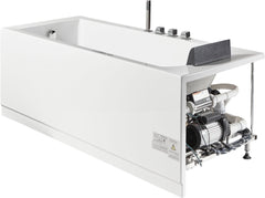 EAGO 5 ft Acrylic White Rectangular Whirlpool Bathtub w Fixtures - AM154ETL-L5