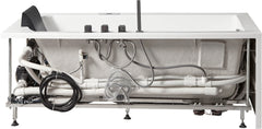 EAGO 5 ft Acrylic White Rectangular Whirlpool Bathtub w Fixtures - AM154ETL-L5