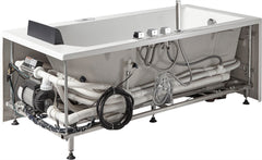 EAGO 5 ft Acrylic White Rectangular Whirlpool Bathtub w Fixtures - AM154ETL-L5