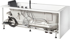 EAGO 5 ft Acrylic White Rectangular Whirlpool Bathtub w Fixtures - AM154ETL-L5