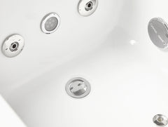 EAGO 5 ft Acrylic White Rectangular Whirlpool Bathtub w Fixtures - AM154ETL-L5