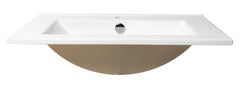 Alfi White 25  Rectangular Drop In Ceramic Sink with Faucet Hole - ABC803