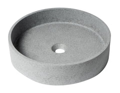 Alfi 17  Round Solid Concrete Gray Matte Above Mount Bathroom Sink - ABCO17R