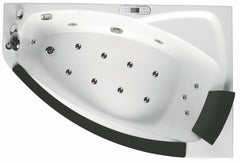 EAGO 5 ft Clear Rounded Left Corner Acrylic Whirlpool Bathtub - AM198ETL-L