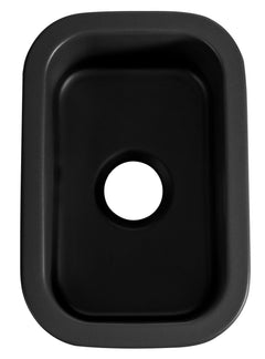 Alfi Black Matte Small 13"x19" Rectangle Fireclay Undermount or Drop In Prep Sink w Grid included - ABF1319UD-BM