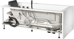EAGO 6 ft Acrylic White Rectangular Whirlpool Bathtub w Fixtures - AM154ETL-L6