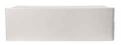 Alfi 33  White Smooth Apron Single Bowl Fireclay Farm Sink - AB533-W