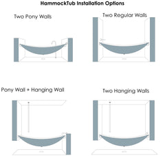 Alfi 71  Solid Surface Resin Suspended Wall Mounted Hammock Bathtub - HammockTub2