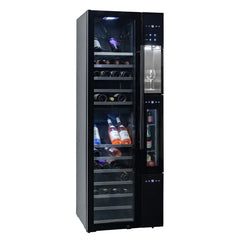Sapphire 4Pour Wine Bar, Series 3, 4-Bottle Wine Dispenser and Triple Zone Wine Cooler - SW643TZBLK - The Home Selection