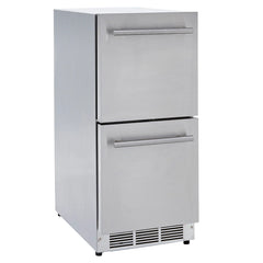 Sapphire Series 3, 15"W, 2 Drawers, Indoor-Outdoor, Stainless Steel and Panel Ready, Commercial Drawer Refrigerator - SRD153SSPR - The Home Selection