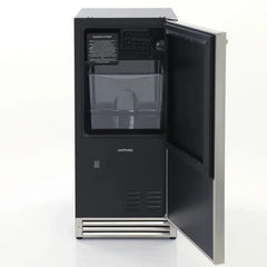 Sapphire Series 3, 15"W, Crescent Cube, Indoor-Outdoor, Stainless Steel and Panel Ready, Gravity Drain, Commercial Ice Maker - SCIM153SSPR - The Home Selection