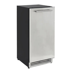 Sapphire Series 3, 15"W, Crescent Cube, Indoor-Outdoor, Stainless Steel and Panel Ready, Gravity Drain, Commercial Ice Maker - SCIM153SSPR - The Home Selection