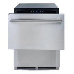 Sapphire Series 3, 24"W, 2 Drawers, Indoor-Outdoor, Stainless Steel, Commercial Drawer Refrigerator - SRD243SSPR - The Home Selection