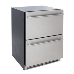Sapphire Series 3, 24"W, 2 Drawers, Indoor-Outdoor, Stainless Steel, Commercial Drawer Refrigerator - SRD243SSPR - The Home Selection