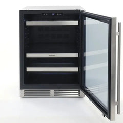 Sapphire Series 3, 24"W, Glass Door, Indoor-Outdoor, Panel Ready, ADA Height, Residential Refrigerator - SBC243SSPRADA - The Home Selection
