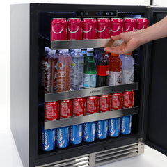 Sapphire Series 3, 24"W, Solid Door, Indoor-Outdoor, Panel Ready, Commercial Refrigerator - SR243SSPR - The Home Selection