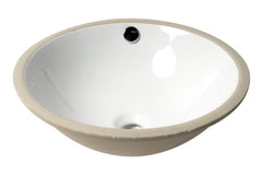 Alfi White 17  Round Undermount Ceramic Sink - ABC601