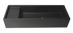Alfi 39  Black Matte Above Mount Fireclay Bathroom Trough Sink - AB39TRBM