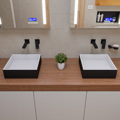 Alfi Black Matte 14  Square Solid Surface Resin Sink - ABRS14SBM
