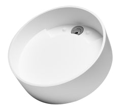 Alfi 15  Round White Matte Solid Surface Resin Sink - ABRS15R