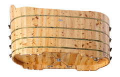 Alfi 59  Free Standing Cedar Wood Bathtub with Bench - AB1103