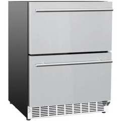Summerset 24” Outdoor Rated Double Drawer Refrigerator - RFR-24DR2-A - The Home Selection