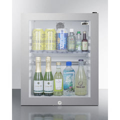 Summit 16" Wide Compact Minibar - MB13GLSS - The Home Selection