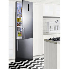 Summit 24" Wide Bottom Freezer Refrigerator with Factory-Installed Icemaker – Stainless Steel - FFBF181ES2IM - The Home Selection