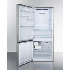 Summit 28" Wide Bottom Freezer Refrigerator (Right Hinge Door) - FFBF279SSXIM - The Home Selection