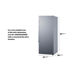 Summit 28" Wide Top Mount Refrigerator-Freezer - FF151 - The Home Selection